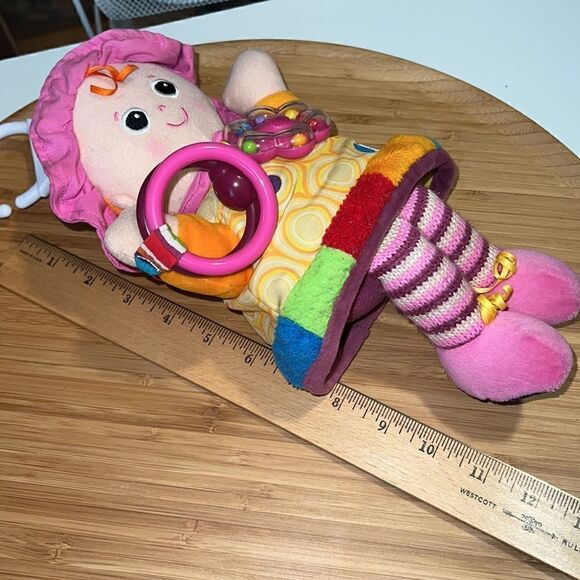 Lamaze Baby Stimulation Rattle Crackle Doll & Clip Plush Toy - Picture 11 of 11